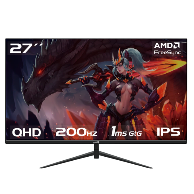 MONITOR GAMER RAPTOR HAWK EYE 27 FRAMELESS QHD 2560X1440 IPS 200HZ 1MS