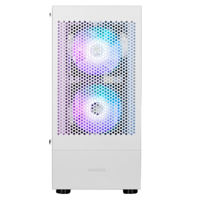 Gabinete Gamdias Talos E3 Mesh White Templado 3x12cm ARGB