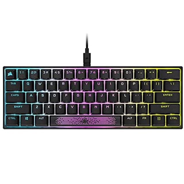 TECLADO CORSAIR K65 MECÁNICO RGB MINI 60% SWITCH CHERRY MX SPEED INGLÉS