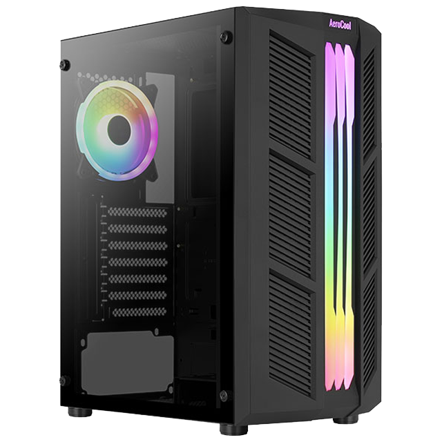 GABINETE AEROCOOL PRIME TEMPLADO 1X12CM ARGB