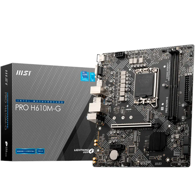MOTHER MSI PRO H610M-G DDR5 (12VA/13VA/14VA GEN) LGA1700