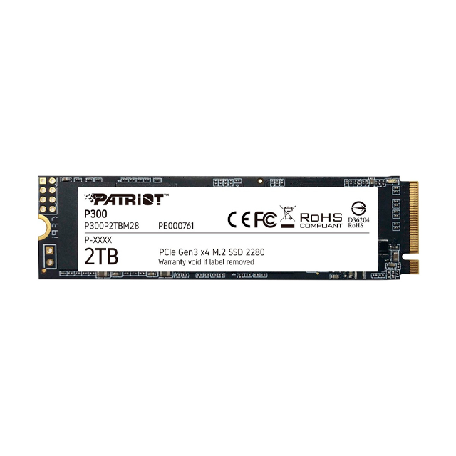 DISCO SSD M2 PATRIOT P300 2TB PCI-E GEN3 NVME