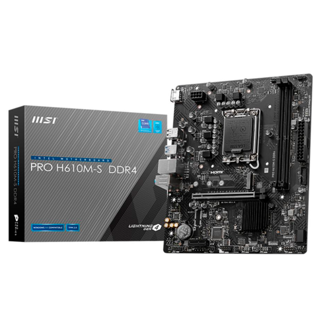 MOTHER MSI PRO H610M-S DDR4 (12VA/13VA/14VA GEN) LGA1700