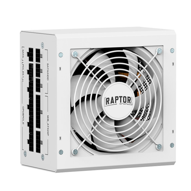 FUENTE RAPTOR VOLT 800W 80 PLUS GOLD FULL MODULAR PCIE 5.1 BLANCA