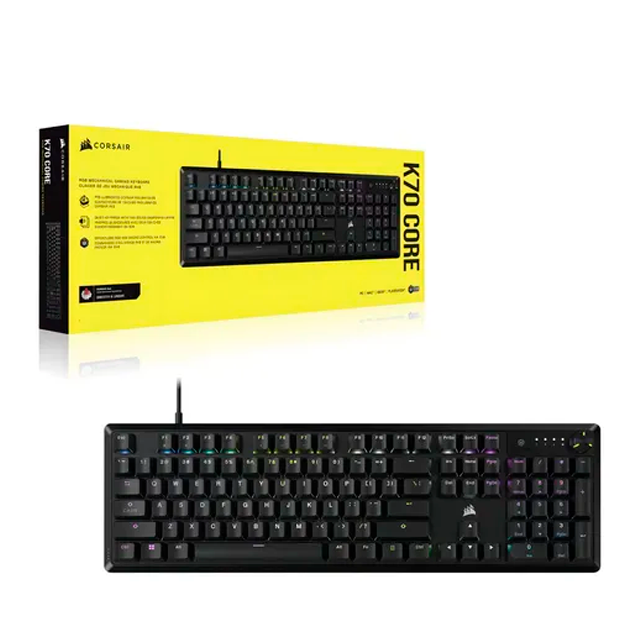Teclado Corsair K70 Core RGB Carbon Grey Mecánico Switch Red Inglés — foto 5