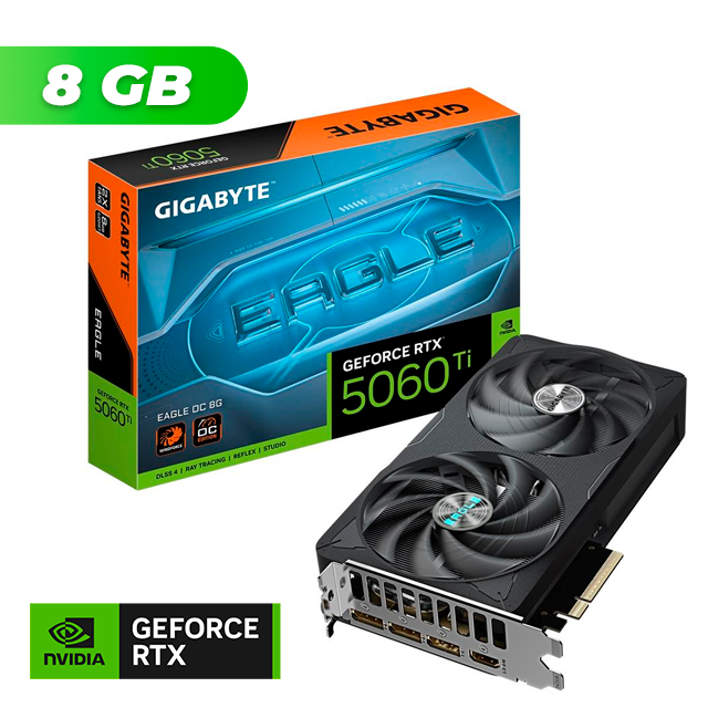 PLACA DE VIDEO GIGABYTE NVIDIA GEFORCE RTX 5060 TI EAGLE OC 8GB GDDR7