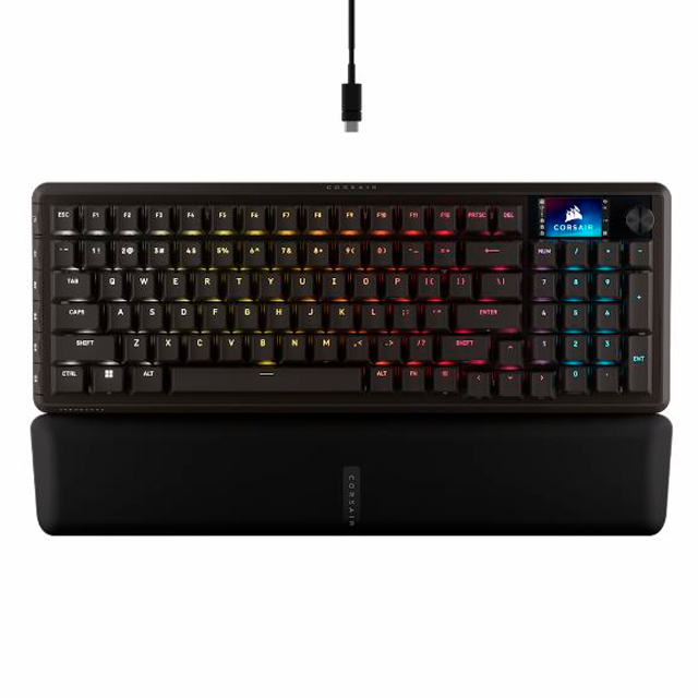 TECLADO CORSAIR VANGUARD 96% LCD MECÁNICO SWITCH MLX PLASMA INGLÉS