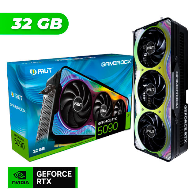 PLACA DE VIDEO PALIT NVIDIA GEFORCE RTX 5090 GAMEROCK 32GB GDDR7