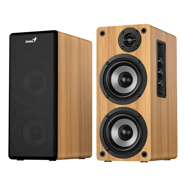 PARLANTES GENIUS SP-HF1220BT PINE WOOD BLUETOOTH 3.5MM 45 WATTS