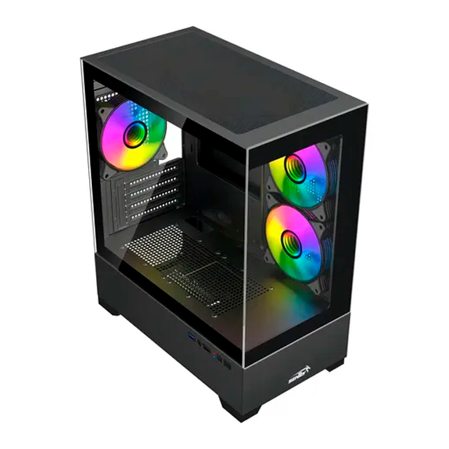 GABINETE SENTEY H30 BLACK TEMPLADO USB 3.0 3X12CM FRGB