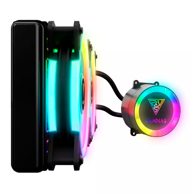 Cooler CPU Watercooler Gamdias Chione M2-240R 240mm ARGB Control Remoto