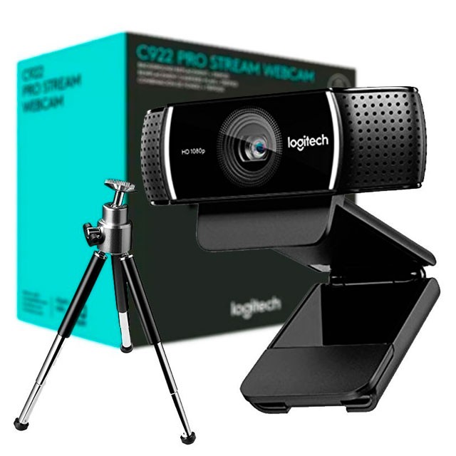 WEBCAM LOGITECH C922 PRO HD STREAM FULL HD 1080P C/MIC + TRÍPODE