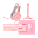 Kit Gamer 5 en 1 Fantech P51 Pink Teclado. Mouse. Pad. Auricular y Soporte Inglés