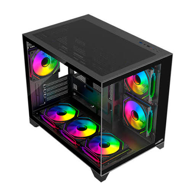 GABINETE SENTEY A20 PRO BLACK TEMPLADO 6X12CM ARGB