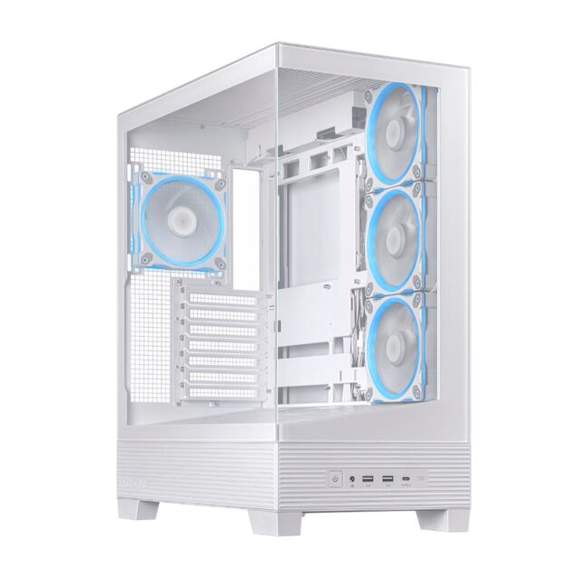 GABINETE ASUS A31 PLUS TEMPLADO WHITE USB-C 4X12CM ARGB