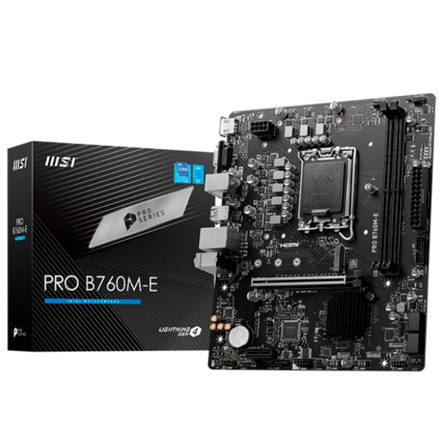 MOTHER MSI PRO B760M-E DDR4 (12/13/14VA GEN) LGA1700