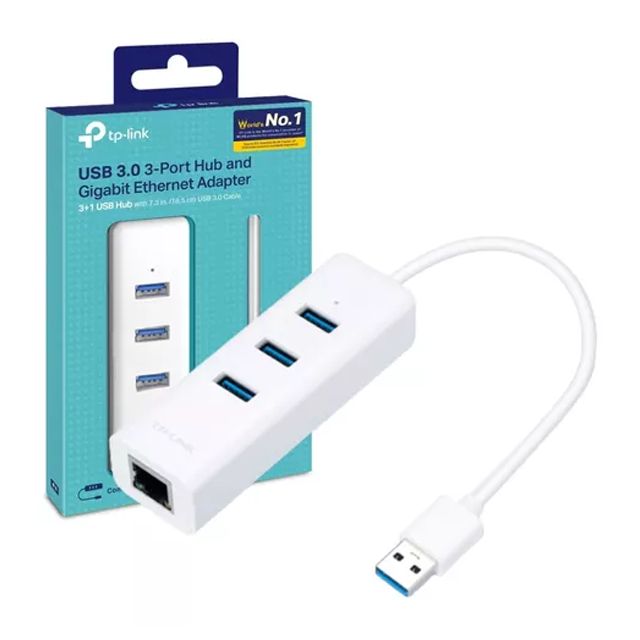 ADAPTADOR TP-LINK UE330 USB 3.0 A RJ45 ETHERNET + MINIHUB