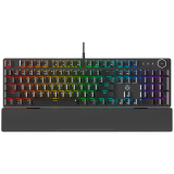 Teclado Fantech Maxpower II MK894 RGB Black Knob Mecánico 100% Switch Lemon Zest Inglés
