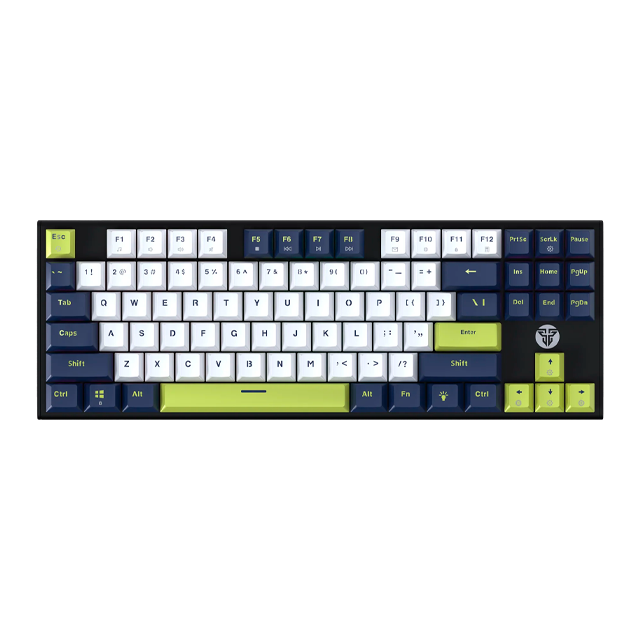 TECLADO FANTECH ATOM87S MK877S RGB MORI WHITE MECÁNICO TKL SWITCH TARO INGLÉS
