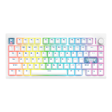 Teclado Fantech Maxfit8 MK921 RGB White Wireless Bluetooth Mecánico TKL VIA Switch White Inglés