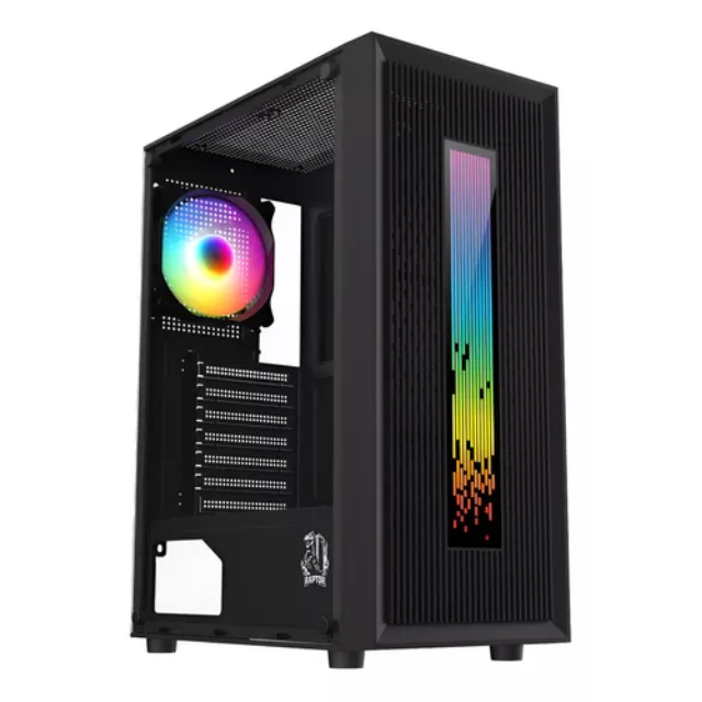 GABINETE RAPTOR VORTEX TEMPLADO 1X12CM RGB