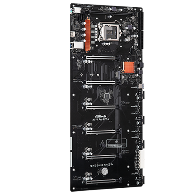 Mother Minería AsRock H510 Pro BTC+ 6x PCI-E (10ma/11va Gen) LGA1200