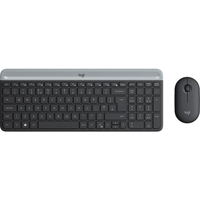 KIT TECLADO Y MOUSE LOGITECH MK470 BLACK SLIM WIRELESS