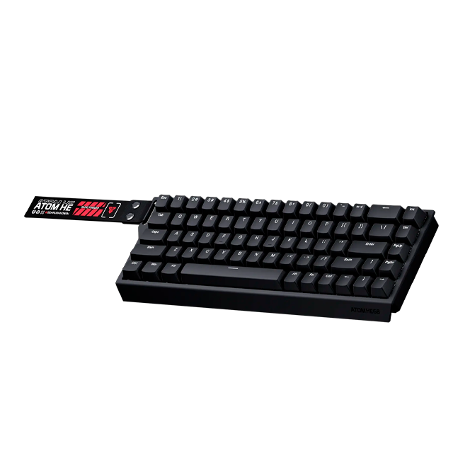 Teclado Fantech Atom HE68 MK811 Black Mecánico 65% 8Khz Switch Emerald Inglés