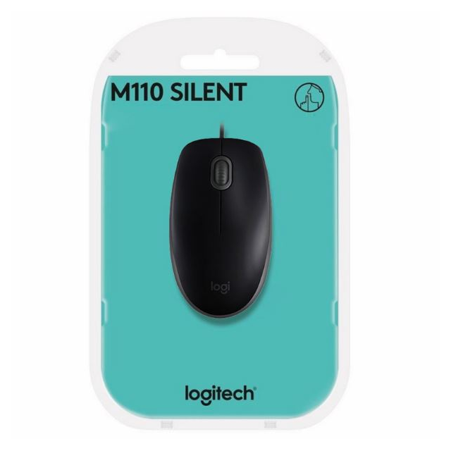 MOUSE LOGITECH M110 SILENT BLACK USB