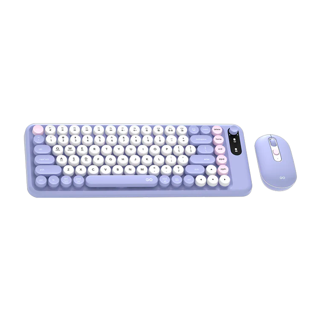 KIT TECLADO Y MOUSE FANTECH GO MOCHI85 WK898 PURPLE INALÁMBRICO BLUETOOTH 65% INGLÉS