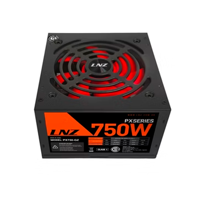 FUENTE LNZ PX750-GZ 750W 120MM RED FAN