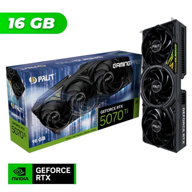 PLACA DE VIDEO PALIT NVIDIA GEFORCE RTX 5070 TI GAMING PRO S 16GB GDDR7