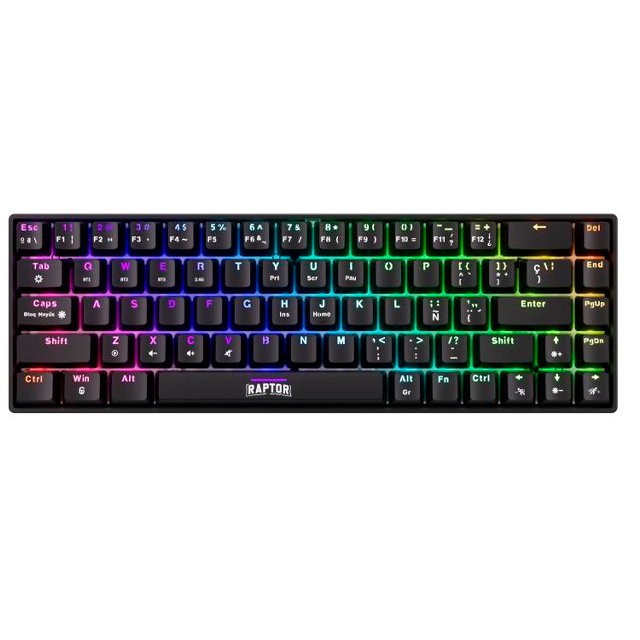 TECLADO RAPTOR FIRECLAW M68 WIRELESS MECANICO SWITCH RED OUTEMU
