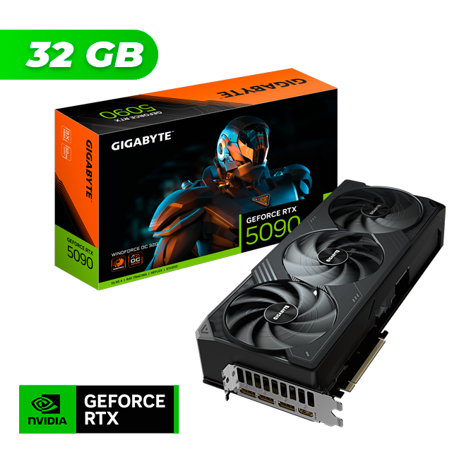 PLACA DE VIDEO GIGABYTE NVIDIA GEFORCE RTX 5090 WINDFORCE OC 32GB GDDR7
