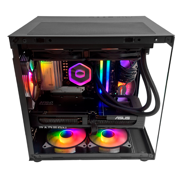 Gabinete Sentey Zeus Black Templado Dual Chamber 5x12cm ARGB