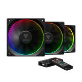 SPRING SALE Cooler Fan KIT Gamdias Aeolus M3-1203R ARGB (3x120mm + Controladora + Control Remoto)