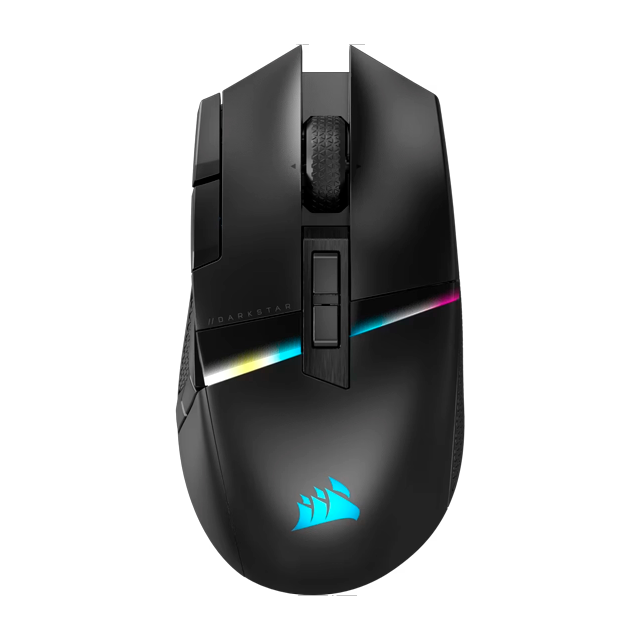 MOUSE CORSAIR DARKSTAR WIRELESS RGB MMO SLIPSTREAM 1MS 26000 DPI
