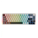 Teclado Fantech Atom PRO66 MK919 RGB Grey Wireless Bluetooth Mecánico 65% Switch Red Inglés