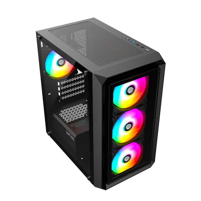 Gabinete Raptor Infinity Glass Templado 4x12cm RGB