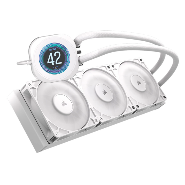 COOLER CPU WATERCOOLER CORSAIR NAUTILUS 360 RS LCD WHITE 360MM LGA1200/LGA1700/LGA1851/AM4/AM5