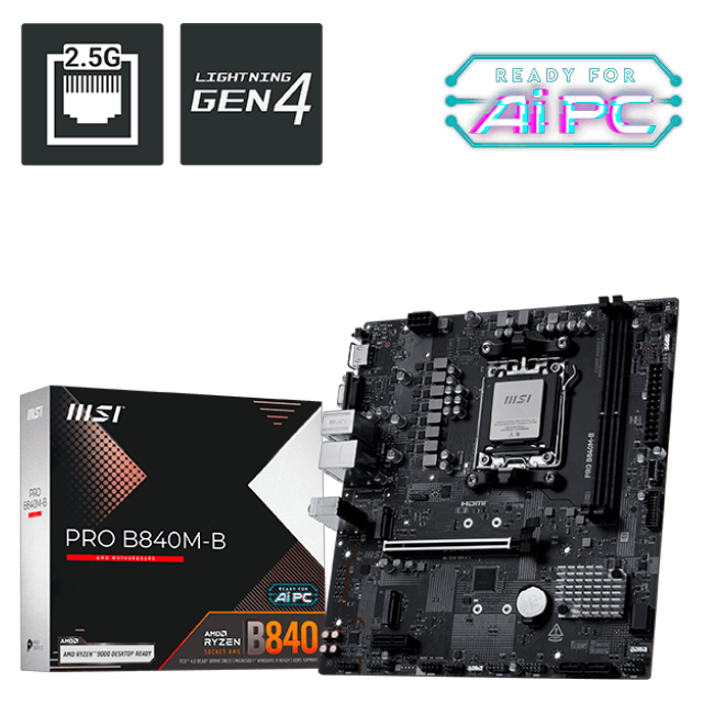MOTHER MSI PRO B840M-B DDR5 AM5
