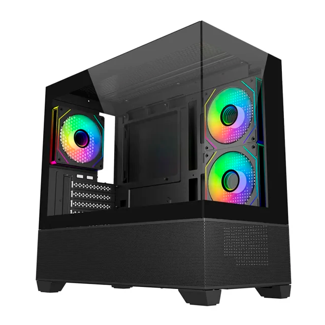 GABINETE COOLER MASTER 490 ELITE TEMPLADO USB-C 3X120MM ARGB