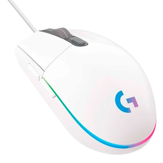 MOUSE LOGITECH G203 GAMING LIGHTSYNC RGB WHITE 8000 DPI