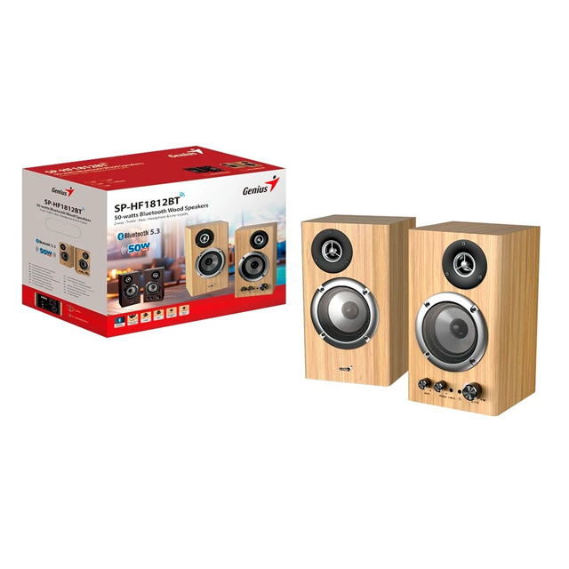 Parlantes Genius SP-HF1812BT Bluetooth 50W Pine Wood