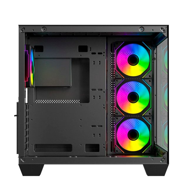 Gabinete Sentey A35 PWM Black Templado 4x12cm ARGB — foto 2