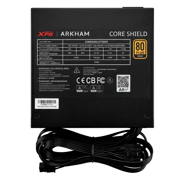 Fuente Arkham by XPG 750W Coreshield 80 Plus Gold ATX 3.1 S/C