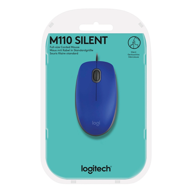 MOUSE LOGITECH M110 SILENT BLUE USB