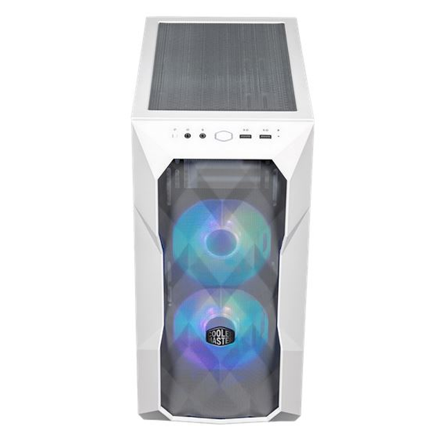 Gabinete Cooler Master TD300 Mesh White ARGB 2x12cm MICRO ATX