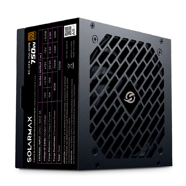 FUENTE SOLARMAX KC-CFA-750 750W 80 PLUS BRONZE
