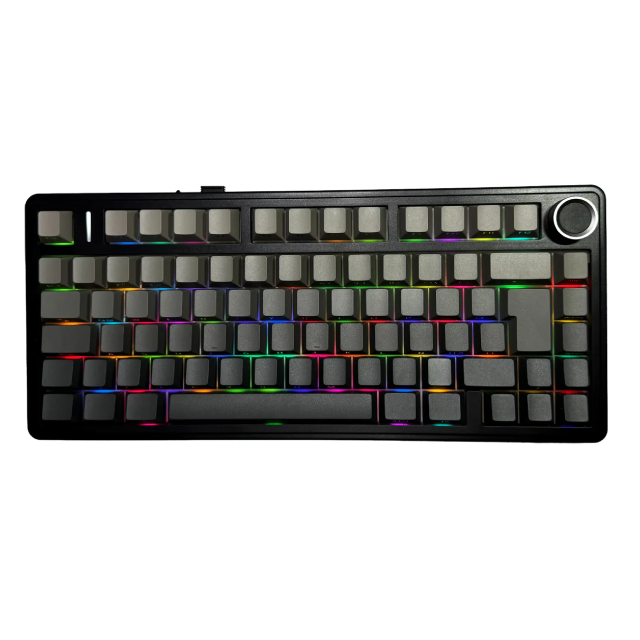 TECLADO AULA F75 WIRELESS BLACK DEGRADE MECÁNICO 75% RAINBOW RGB SWITCH REAPER ESPAÑOL